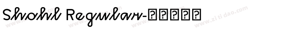 Shohl Regular字体转换